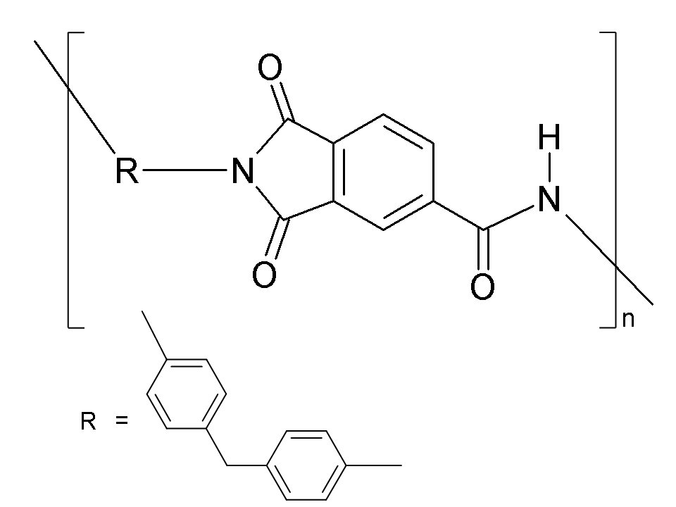 Strukturformel von Polyamidimid (PAI)